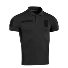 Tricou Polo Tactic 65/35 M-Tac - Negru, Panouri Velcro