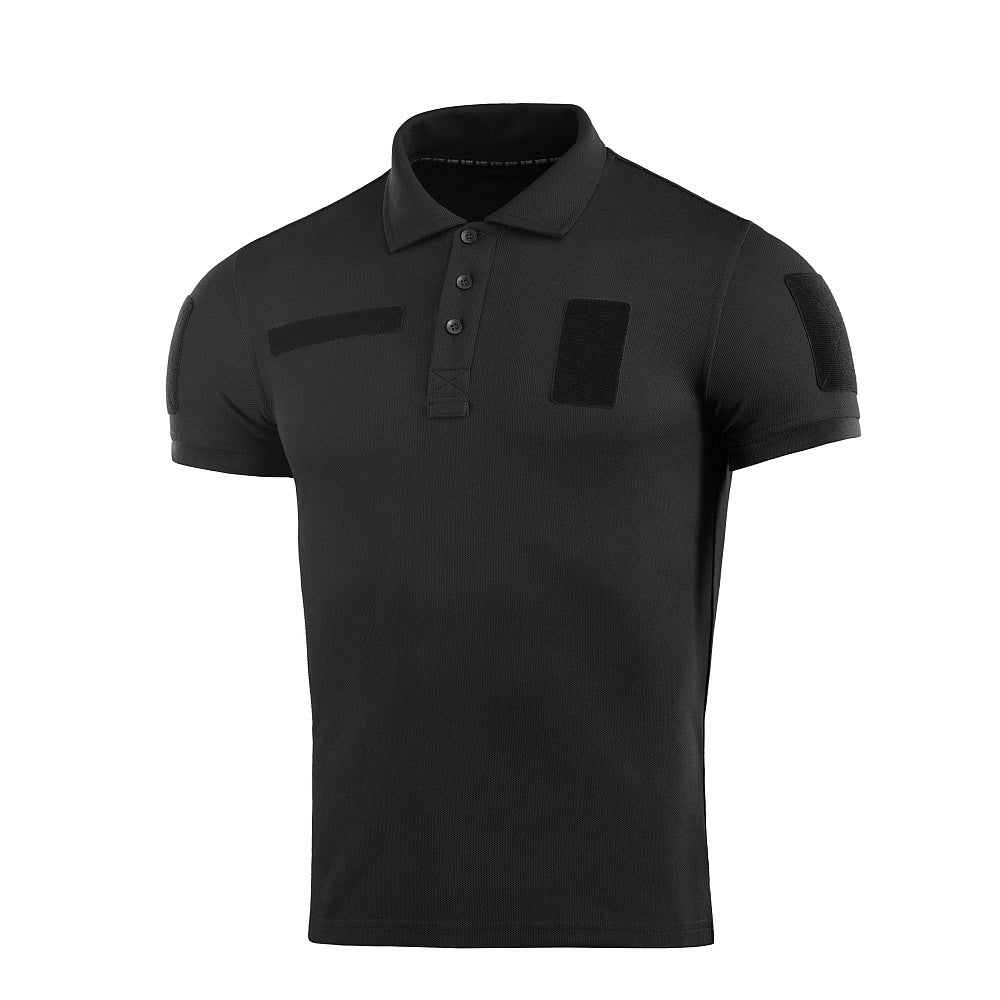 Tricou Polo Tactic 65/35 M-Tac - Negru, Panouri Velcro