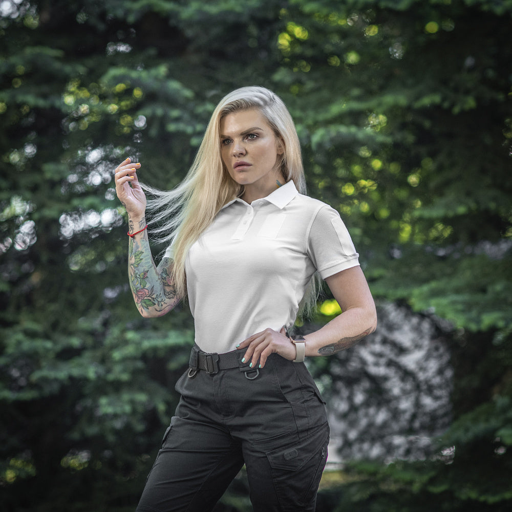 Tricou Polo Tactic M-Tac Lady 65/35 - Alb Femei