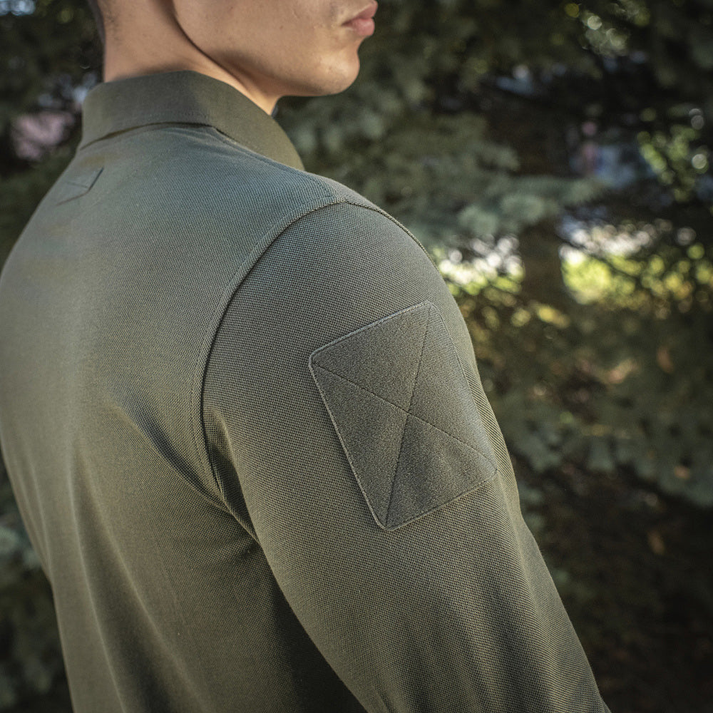 Tricou Polo Tactic M-Tac Mânecă Lungă - Army Olive