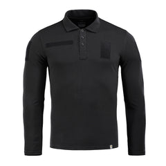 Tricou Polo Tactic M-Tac Mânecă Lungă - Negru, 65/35
