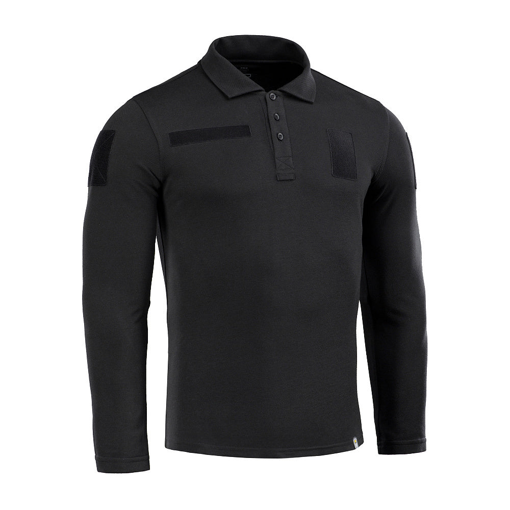 Tricou Polo Tactic M-Tac Mânecă Lungă - Negru, 65/35