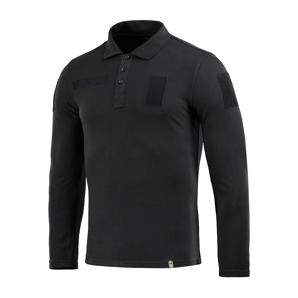 Tricou Polo Tactic M-Tac Mânecă Lungă - Negru, 65/35