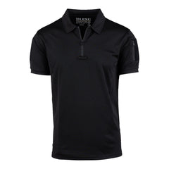 Tricou Polo Tactical Zip Quick Dry Negru - Performanță Rapidă, Confort Maxim