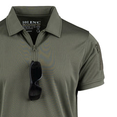 Tricou Polo Tactical Zip Quick Dry Ranger Green - Confort Rapid și Agilitate