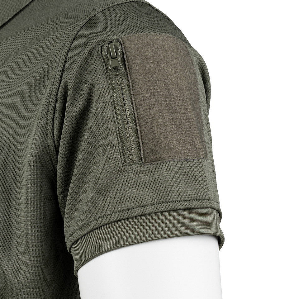 Tricou Polo Tactical Zip Quick Dry Ranger Green - Confort Rapid și Agilitate