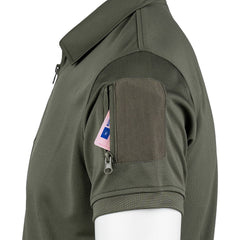 Tricou Polo Tactical Zip Quick Dry Ranger Green - Confort Rapid și Agilitate