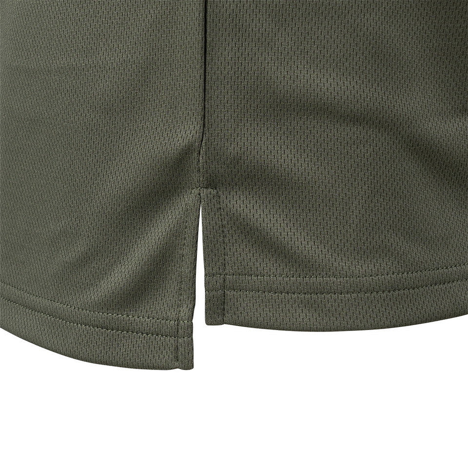 Tricou Polo Tactical Zip Quick Dry Ranger Green - Confort Rapid și Agilitate