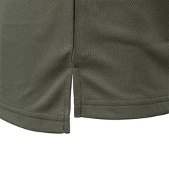 Tricou Polo Tactical Zip Quick Dry Ranger Green - Confort Rapid și Agilitate