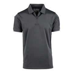 Tricou Polo Tactical Zip Quick Dry Wolf Grey - Performanță și Confort Superior
