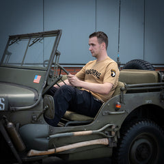 Tricou Premium 101st Airborne Khaki - Stil Autentic și Rezistență Tactice