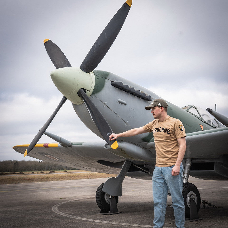 Tricou Premium 101st Airborne Khaki - Stil Autentic și Rezistență Tactice