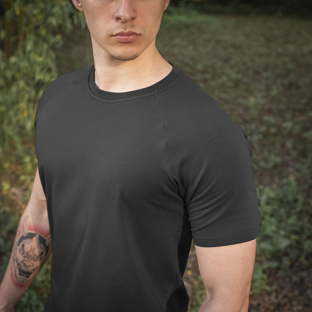 Tricou Raglan M-Tac 93/7 - Negru, Confort Zilnic Superior