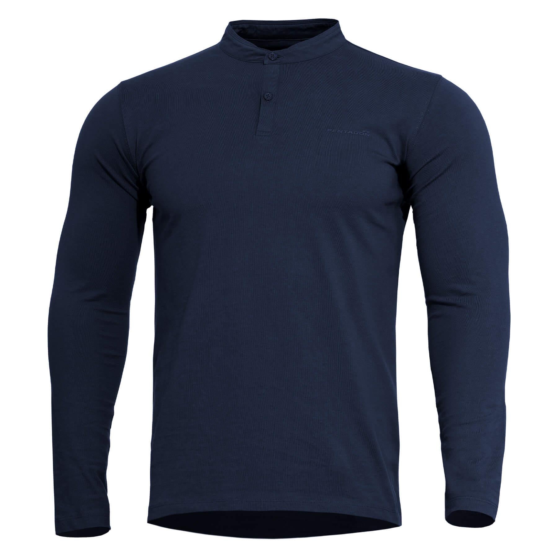 Tricou Romeo 2.0 Henley Shirt Midnight Blue Pentagon Tactical - Performanță și Ventilație Optimă în orice Mediu