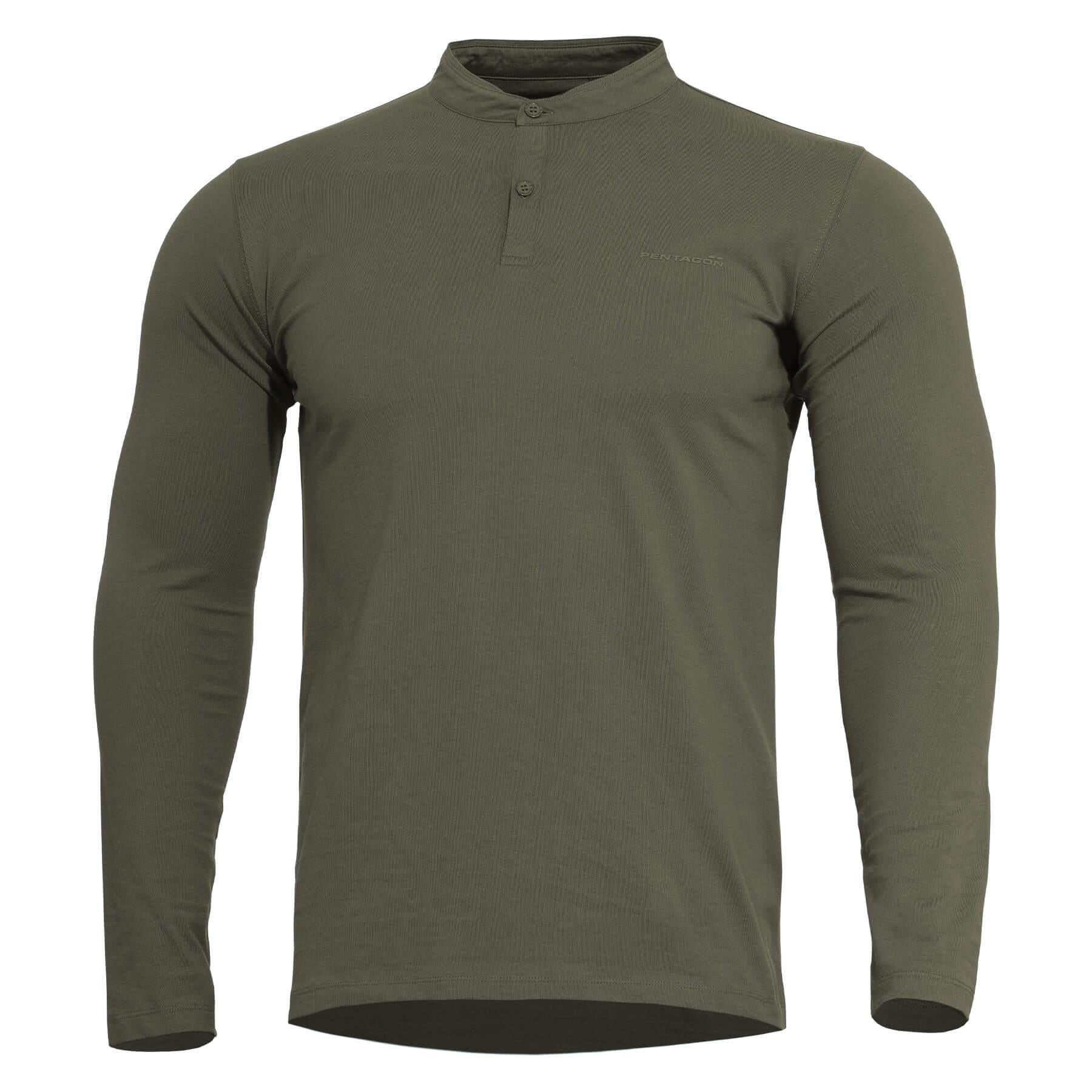 Tricou Romeo 2.0 Henley Shirt Olive Green Pentagon Tactical - Performanță și Ventilație Optimă în orice Mediu