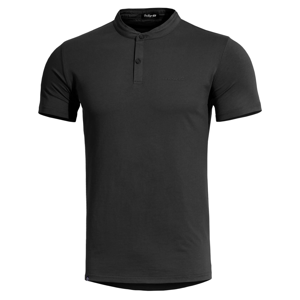 Tricou Romeo 2.0 Henley T-Shirt Black Pentagon Tactical - Performanță și Ventilație Optimă în orice Mediu