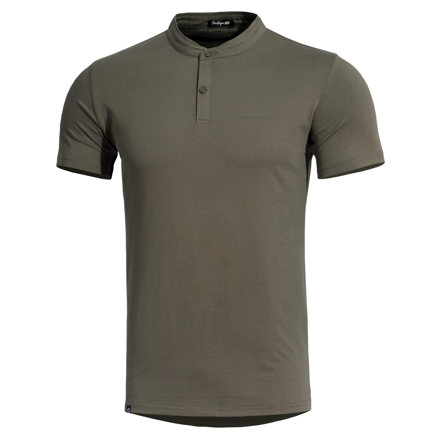 Tricou Romeo 2.0 Henley T-Shirt RAL7013 Pentagon Tactical - Performanță și Ventilație Optimă în orice Mediu