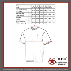 Tricou Russ. Marine Alb-Bleu Copii MFH - 100% Bumbac, 160g/m²