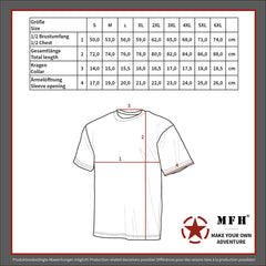 Tricou Security Negru MFH - 100% Bumbac, 160g/m²