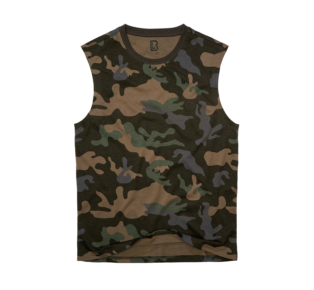 Tricou sleeveless Dark Camo Brandit - Libertate de Mișcare