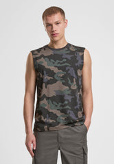 Tricou sleeveless Dark Camo Brandit - Libertate de Mișcare