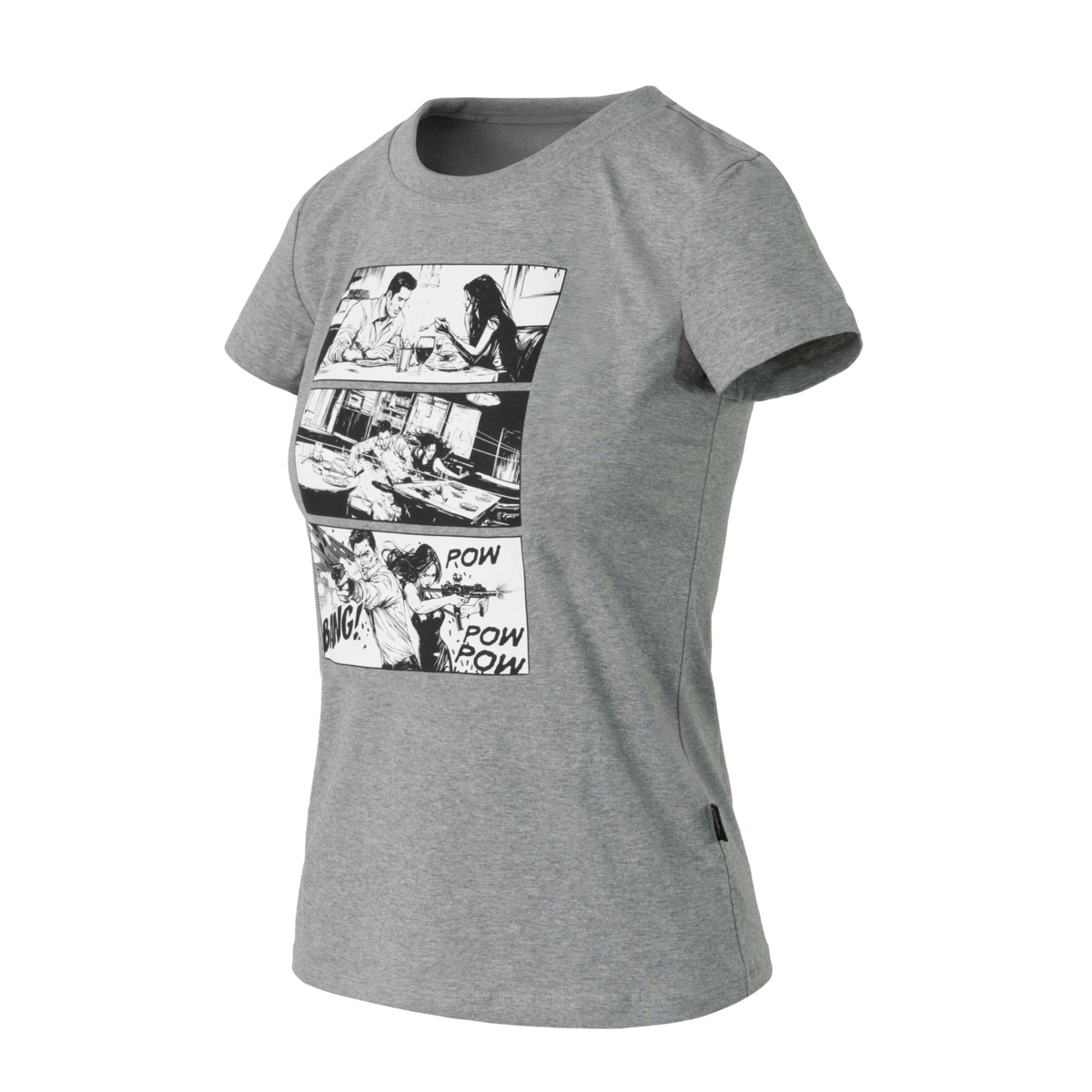 Tricou Slim Helikon-Tex Mid Grey Melange, Damă