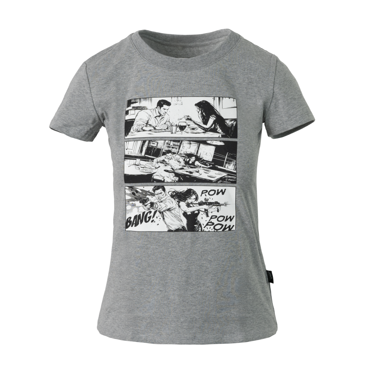 Tricou Slim Helikon-Tex Mid Grey Melange, Damă