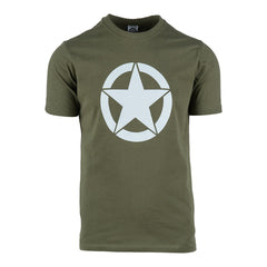 Tricou "Steaua Albă" Verde Military-Shop - Performanță și Confort