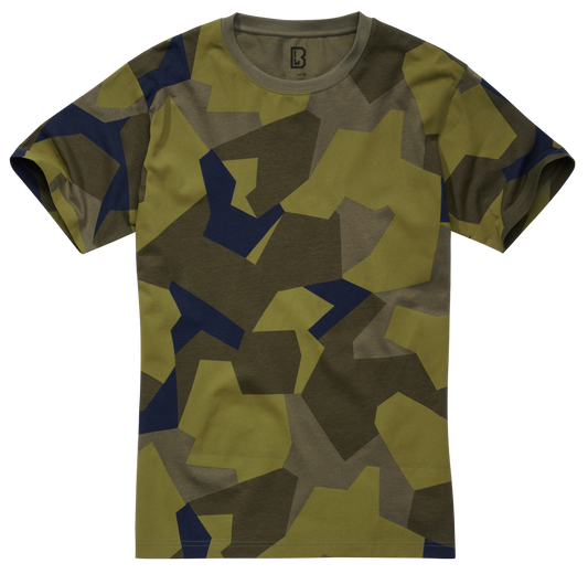 Tricou Swedish Camo/Olive/Blue Brandit - Confort Superior Tactic