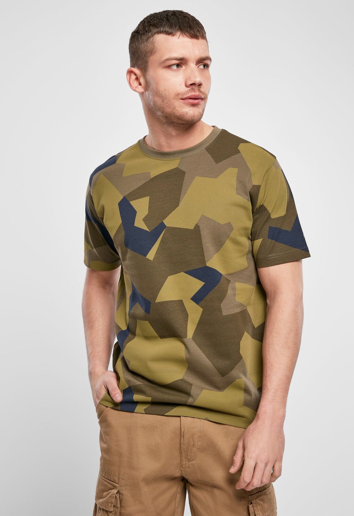 Tricou Swedish Camo/Olive/Blue Brandit - Confort Superior Tactic