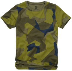 Tricou Swedish Camo/Olive/Blue Copii Brandit - Aventura Zilnica