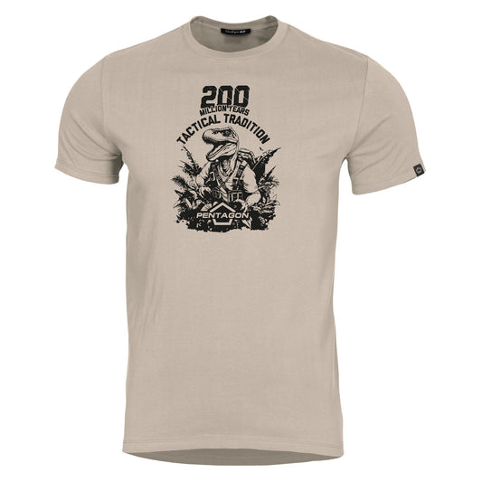 Tricou T-Rex T-Shirt Khaki Pentagon Tactical - Performanță și Ventilație Optimă în orice Mediu