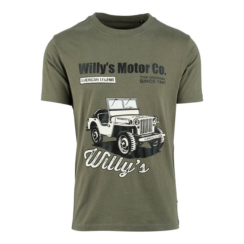 Tricou T-shirt Willy's 1941 Legend Verde - Spiritul Aventurii Autentice