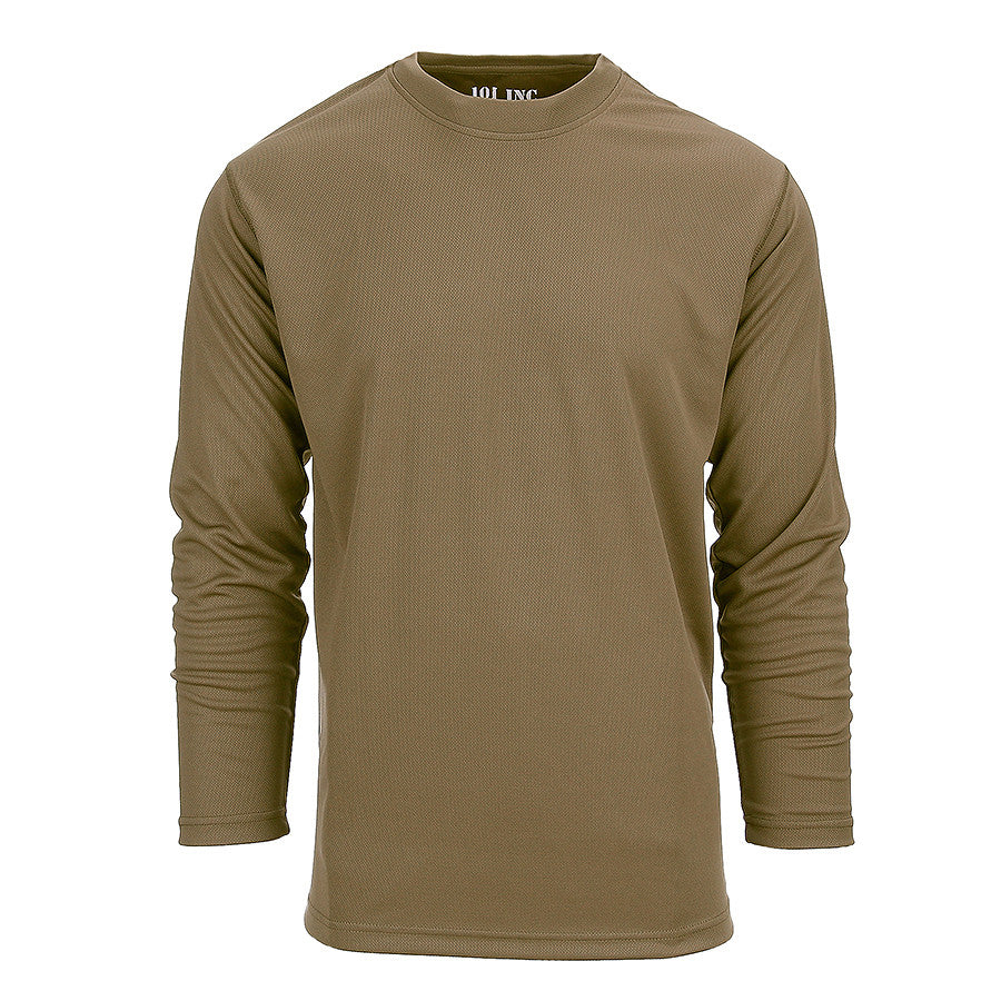 Tricou Tactic Quick Dry Maneca Lunga Coyote - Performanta Uscata si Libertate