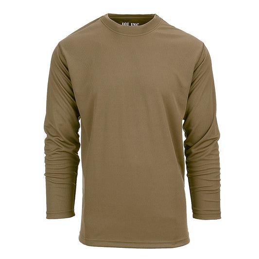 Tricou Tactic Quick Dry Maneca Lunga Coyote - Performanta Uscata si Libertate