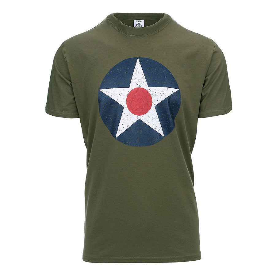 Tricou U.S. Army Air Corps Verde Fostex® - Confort Autentic Militar