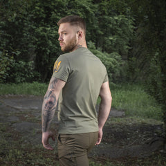 Tricou UA Side M-Tac - Light Olive, Bumbac Elastic