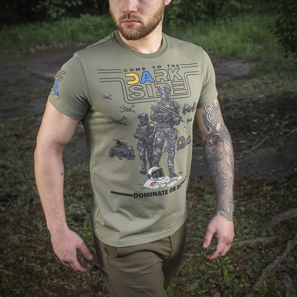 Tricou UA Side M-Tac - Light Olive, Bumbac Elastic