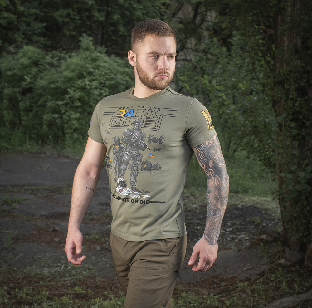 Tricou UA Side M-Tac - Light Olive, Bumbac Elastic
