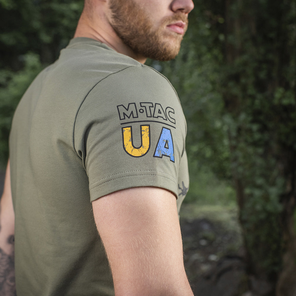 Tricou UA Side M-Tac - Light Olive, Bumbac Elastic