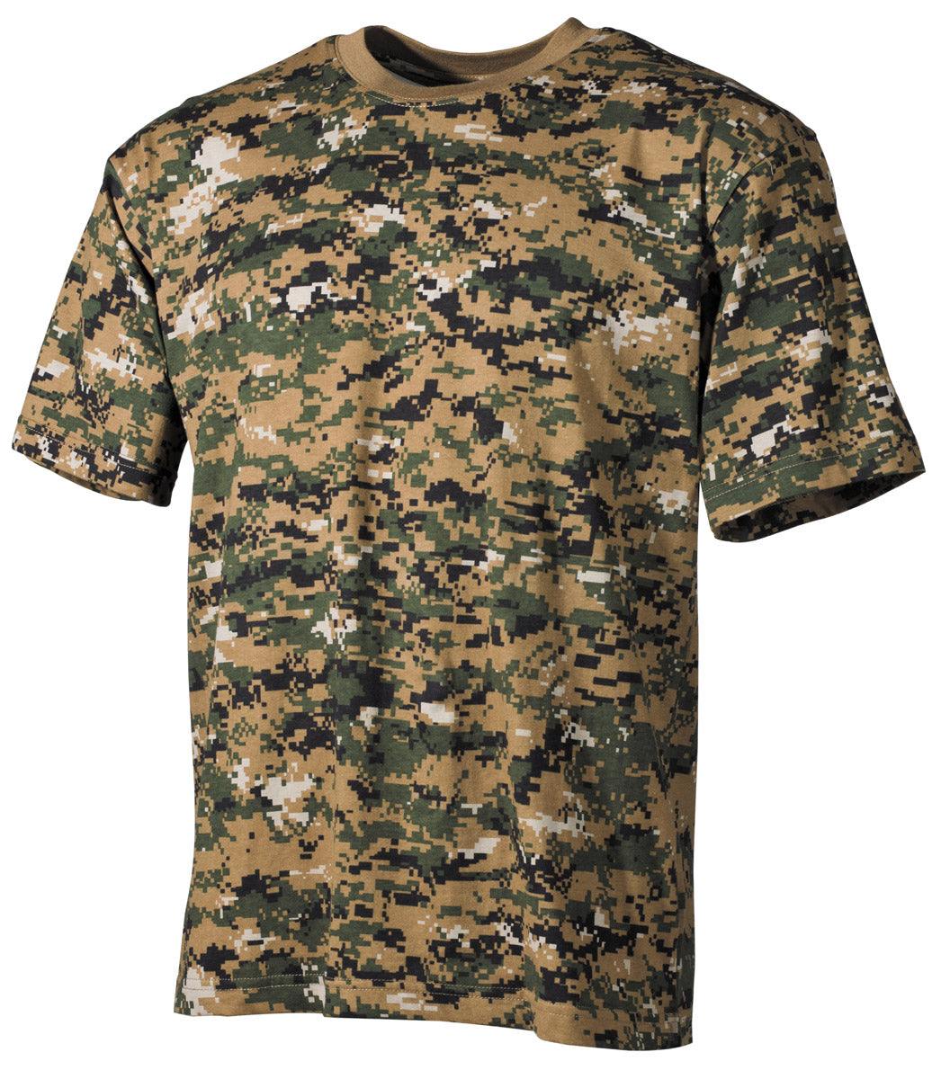 Tricou US Army Digital Woodland MFH - 100% Bumbac, 170g/m²