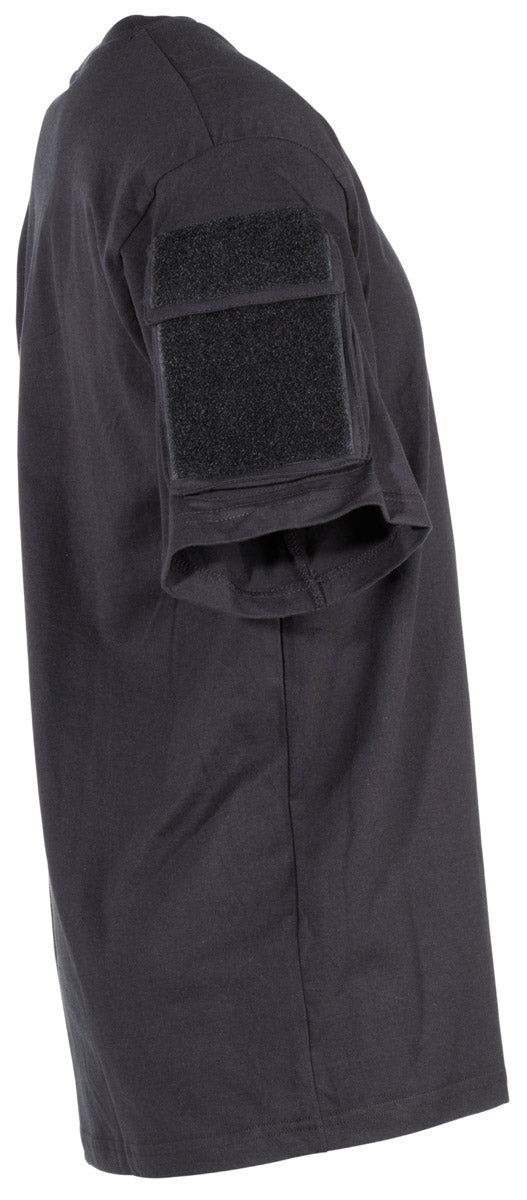 Tricou US cu Buzunare Mâneci Negru MFH - 100% Bumbac, 170g/m²