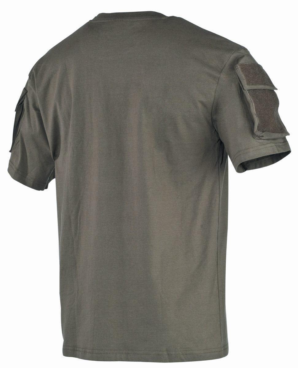 Tricou US cu Buzunare Oliv MFH - 100% Bumbac, 170g/m²