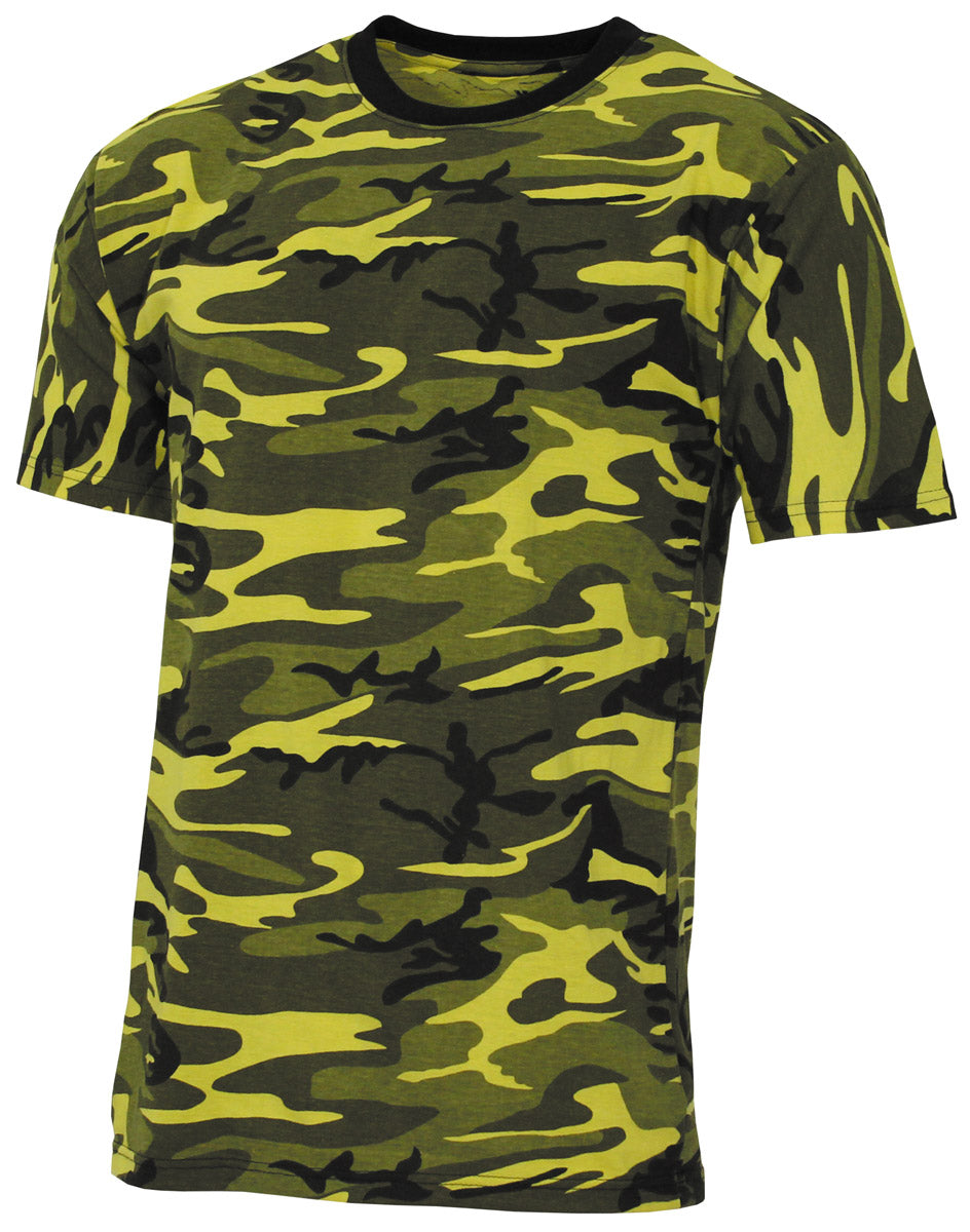 Tricou US Streetstyle Camo Galben MFH - 100% Bumbac, 140-145 g/m²