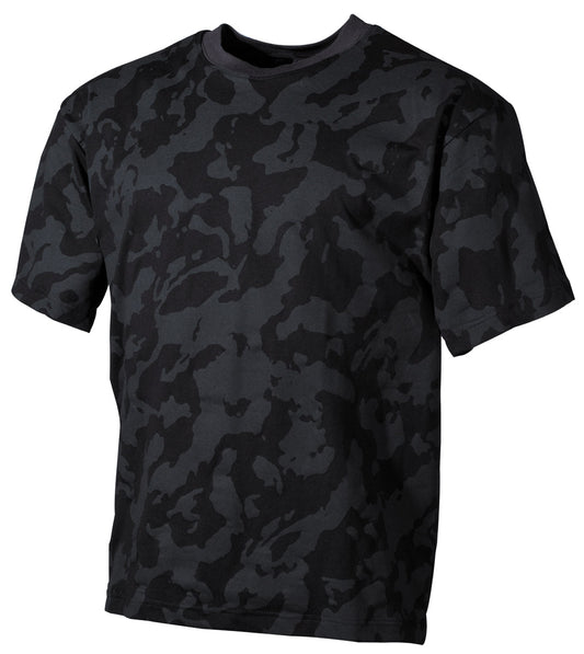 Tricou US-Style Night Camo MFH - 100% Bumbac, 170g/m²