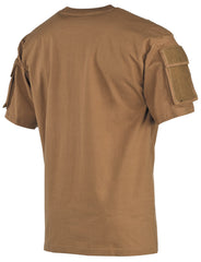 Tricou US T-Shirt cu Buzunare pe Brațe Coyote MFH - 100% Bumbac, 170g/m²