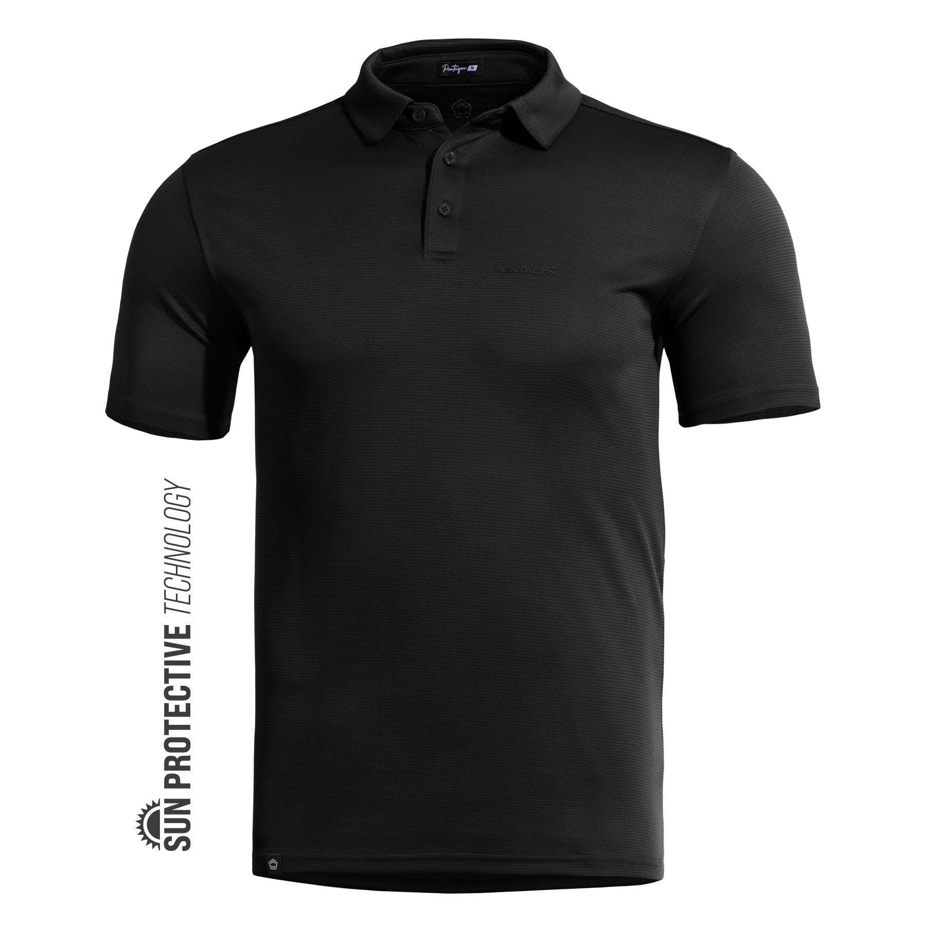 Tricou Vanquish Polo Shirt Black Pentagon Tactical - Performanță și Ventilație Optimă în orice Mediu