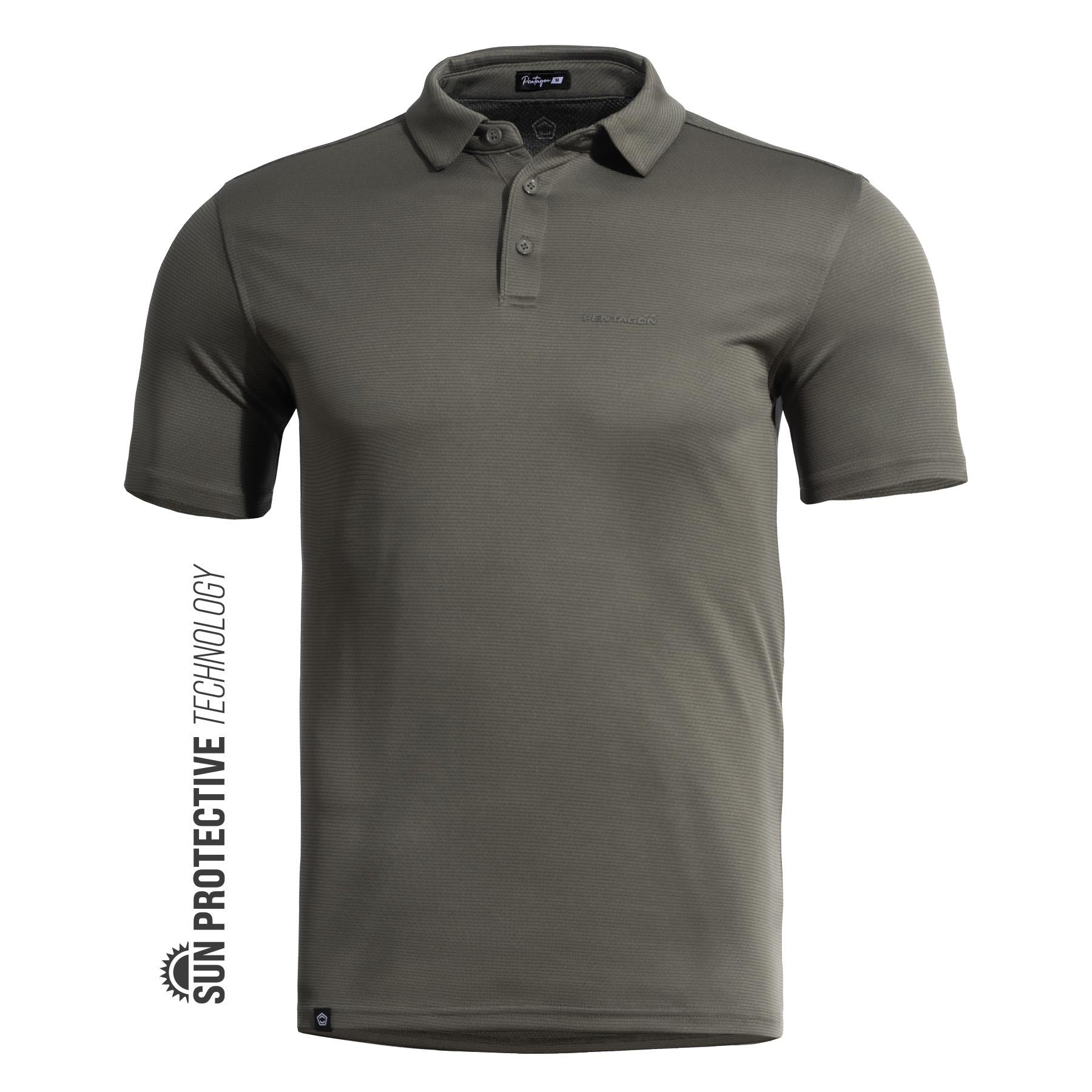 Tricou Vanquish Polo Shirt RAL7013 Pentagon Tactical - Performanță și Ventilație Optimă în orice Mediu