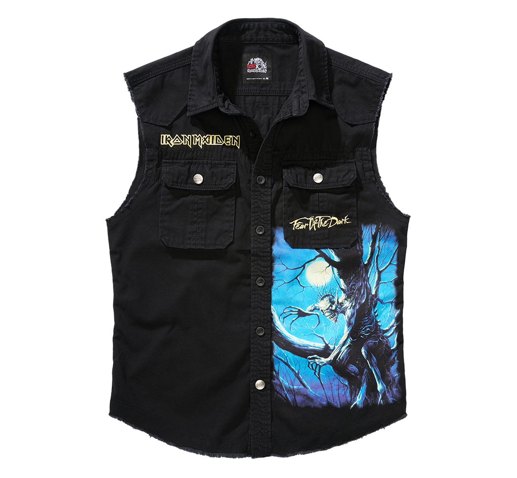 Tricou Vintage Iron Maiden sleeveless FOTD Negru Brandit - Stil Autentic Rock