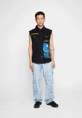 Tricou Vintage Iron Maiden sleeveless FOTD Negru Brandit - Stil Autentic Rock
